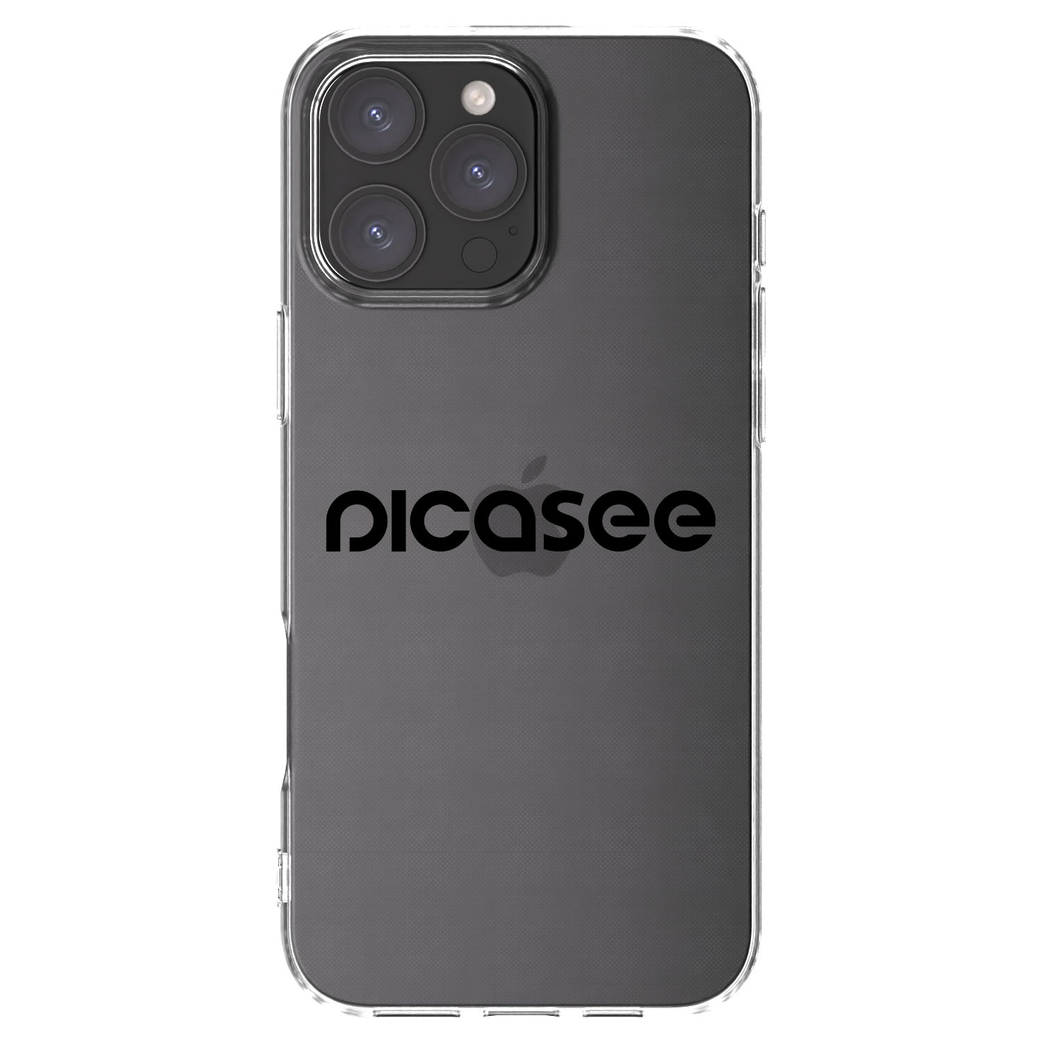 Picasee Apple iPhone 16 Pro Max Hülle - Transparentes Silikon - Picasee - new logo - black