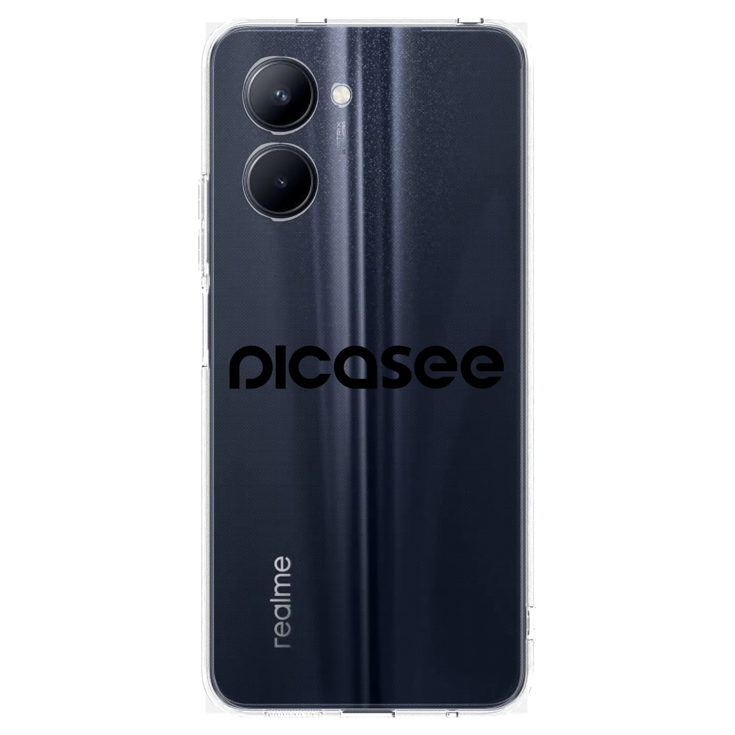 Picasee Realme C33 (2023) Hülle - Transparentes Silikon - Picasee - new logo - black
