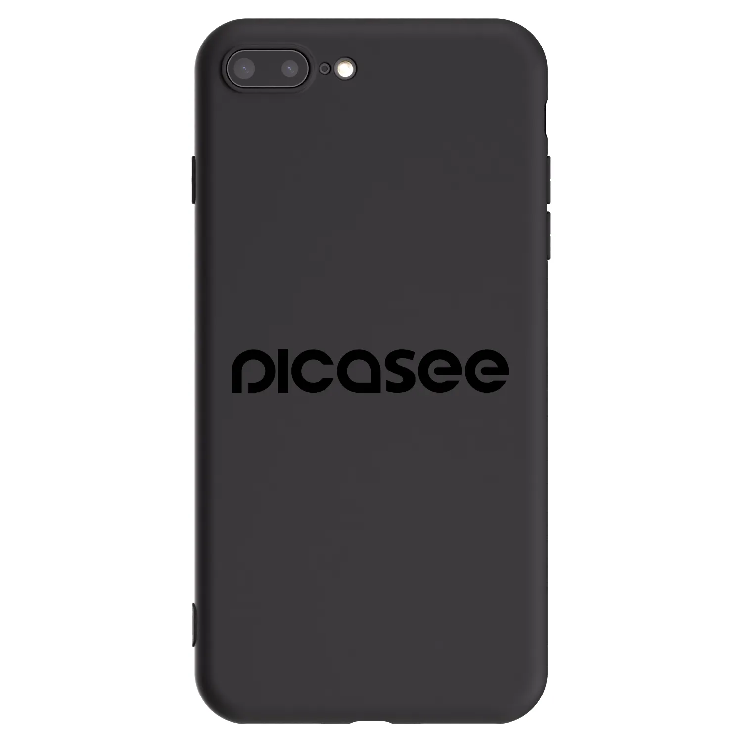 Picasee Apple iPhone 7 Plus Hülle - Schwarzes Silikon - Picasee - new logo - black