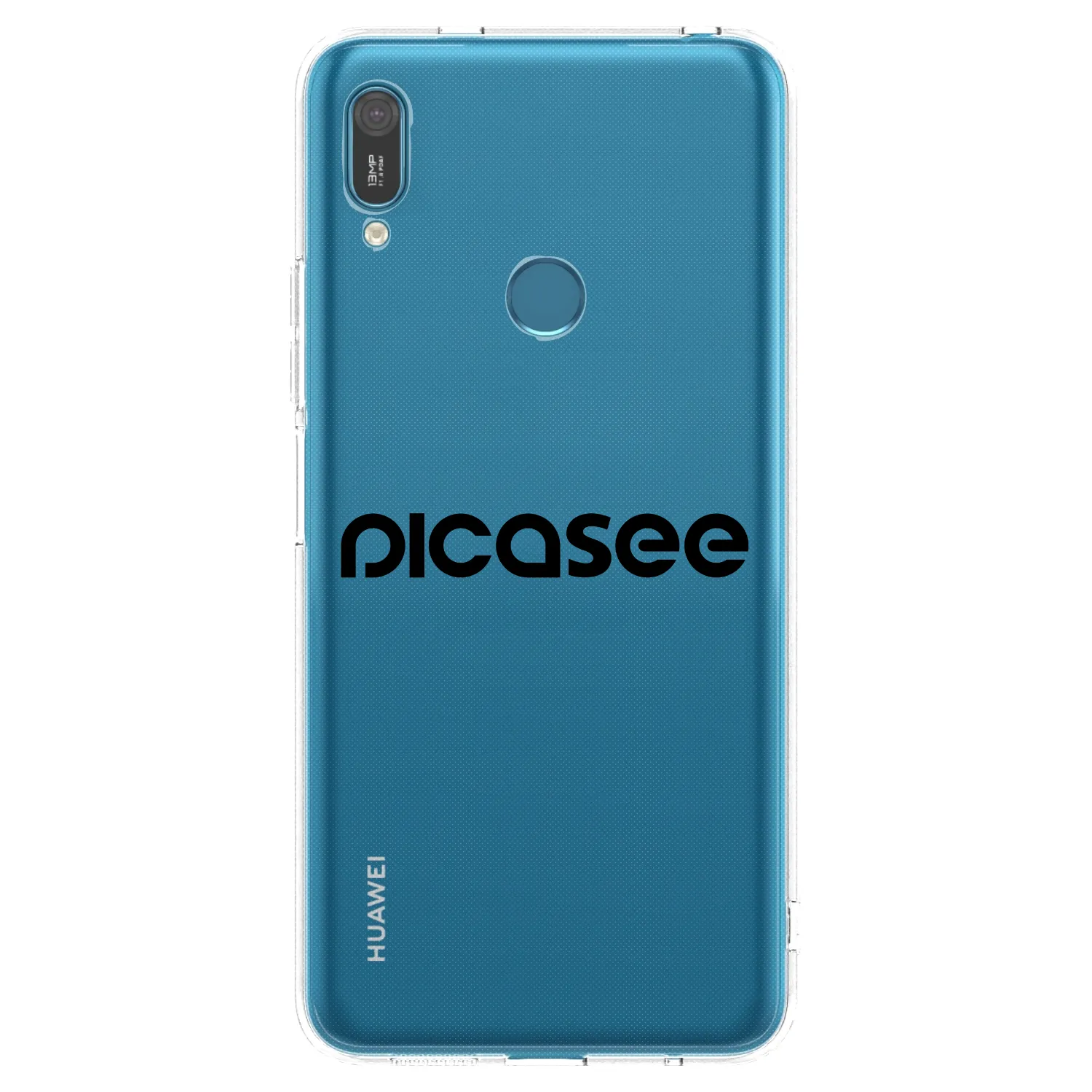 Picasee Huawei Y7 2019 Hülle - Transparentes Silikon - Picasee - new logo - black