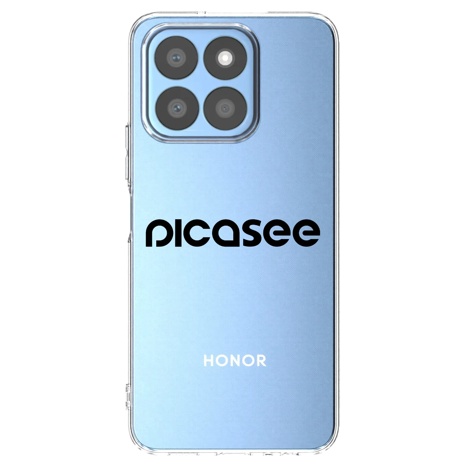 Picasee Honor X8c Hülle - Transparentes Silikon - Picasee - new logo - black