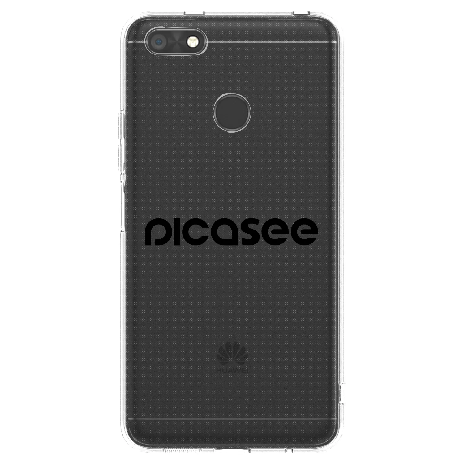 Picasee Huawei P9 Lite Mini Hülle - Transparentes Silikon - Picasee - new logo - black