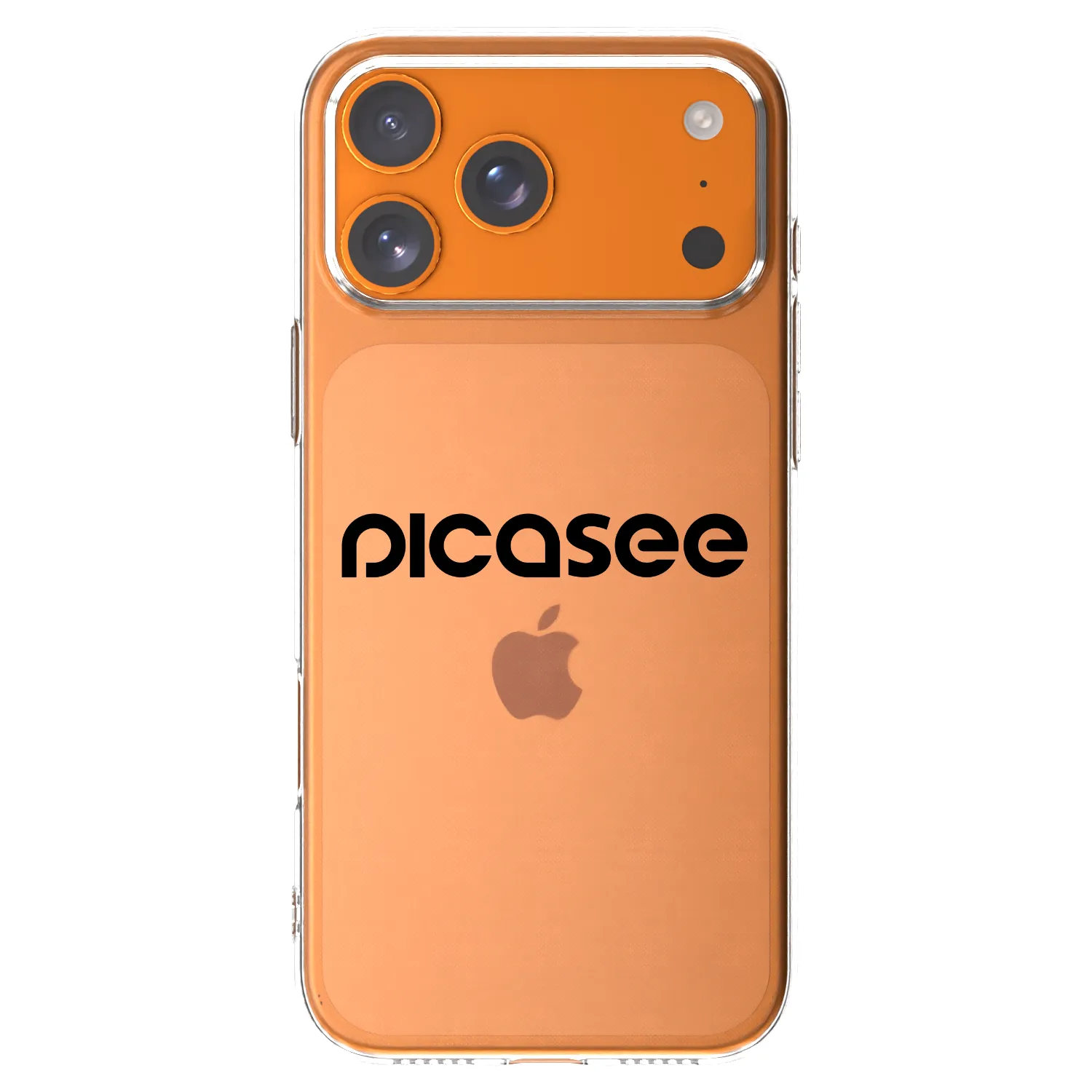 Picasee Apple iPhone 17 Pro Max Hülle - Transparentes Silikon - Picasee - new logo - black