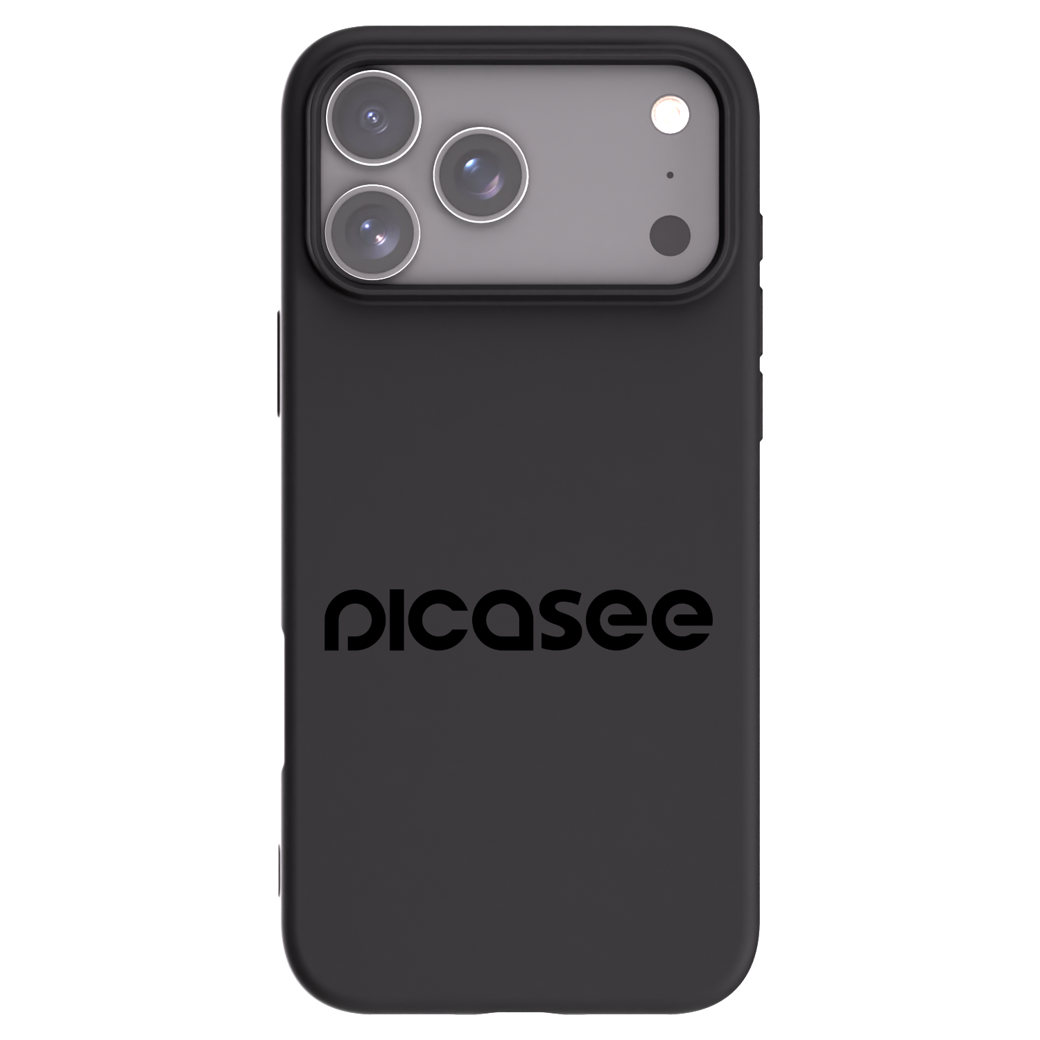 Picasee Apple iPhone 17 Pro Max Hülle - Schwarzes Silikon - Picasee - new logo - black