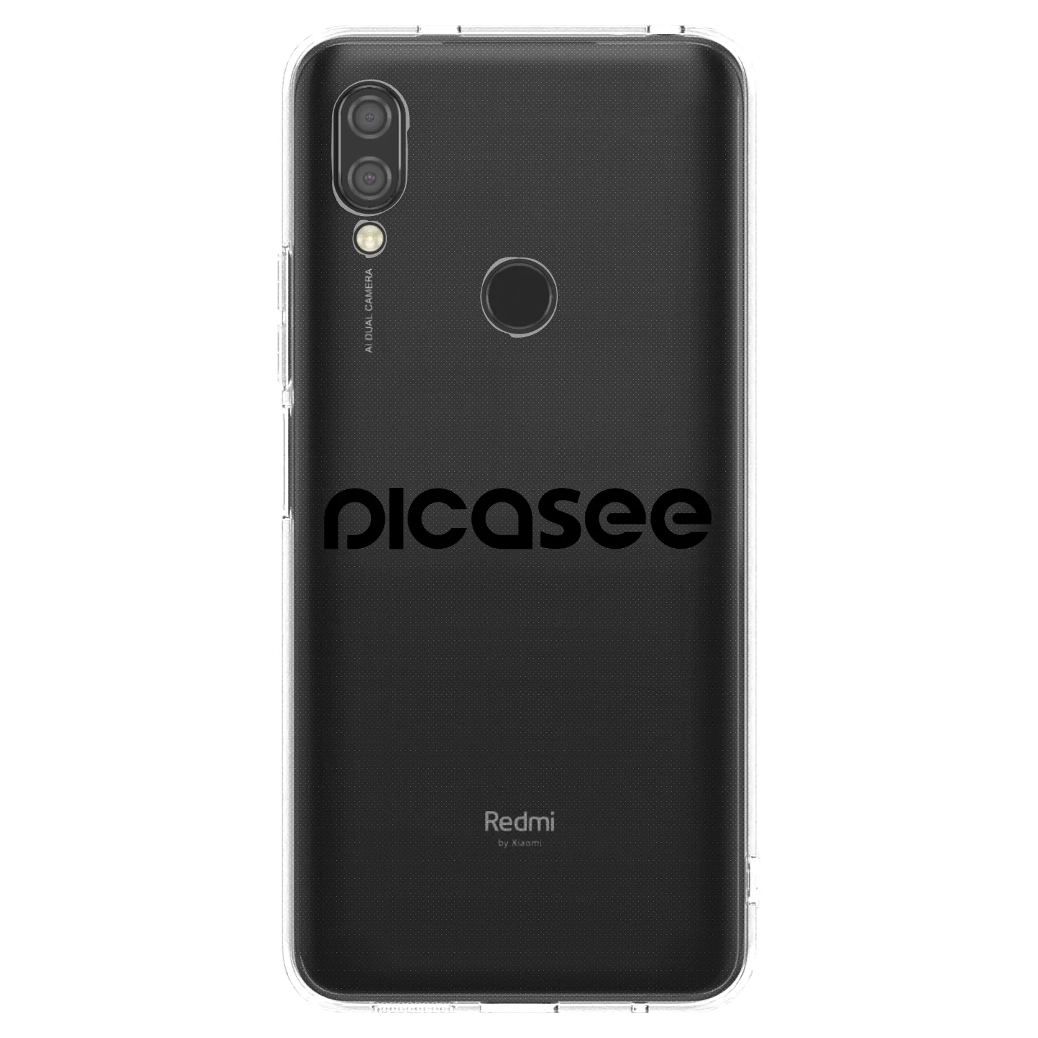 Picasee Xiaomi Redmi 7 Hülle - Transparentes Silikon - Picasee - new logo - black