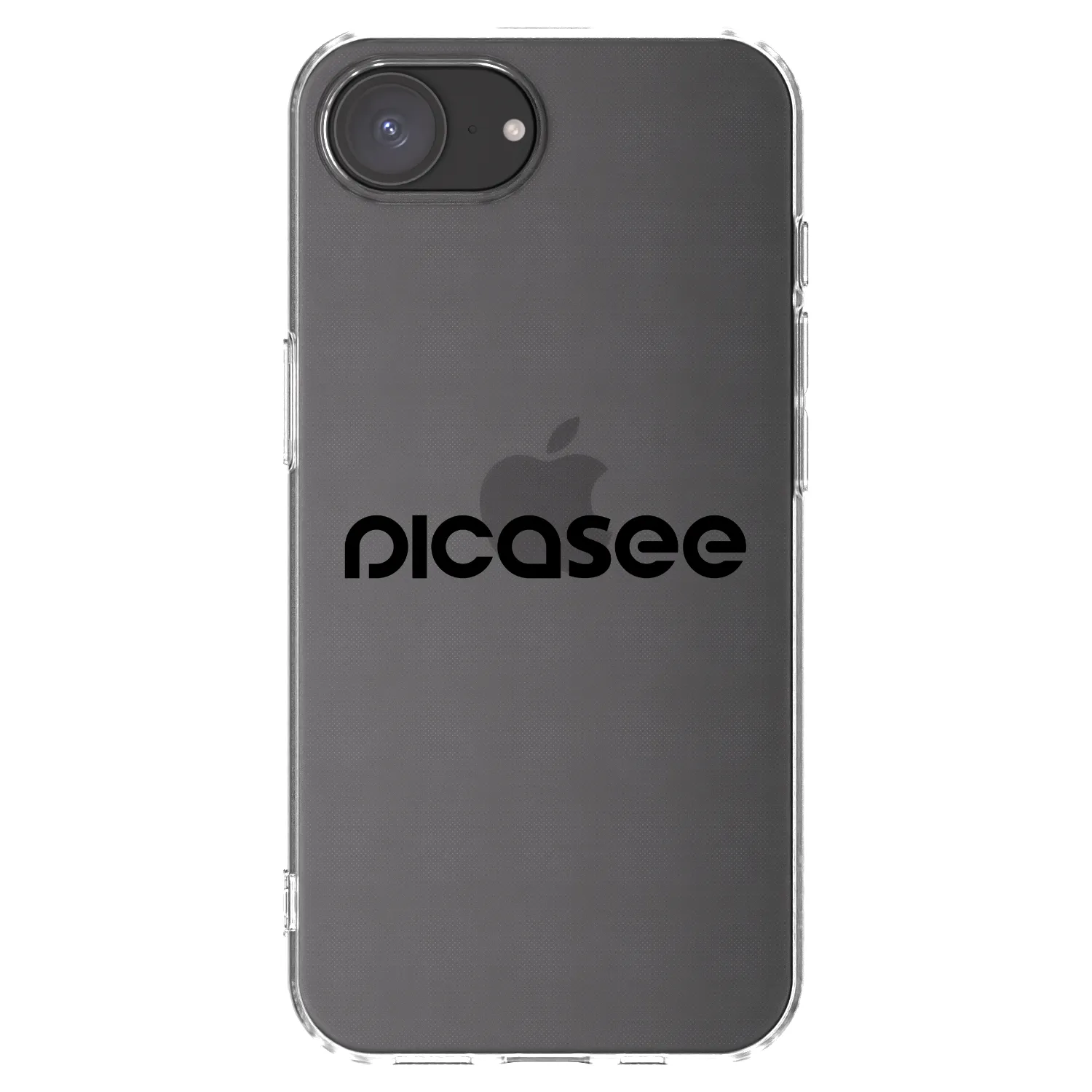 Picasee Apple iPhone 17e Hülle - Transparentes Silikon - Picasee - new logo - black