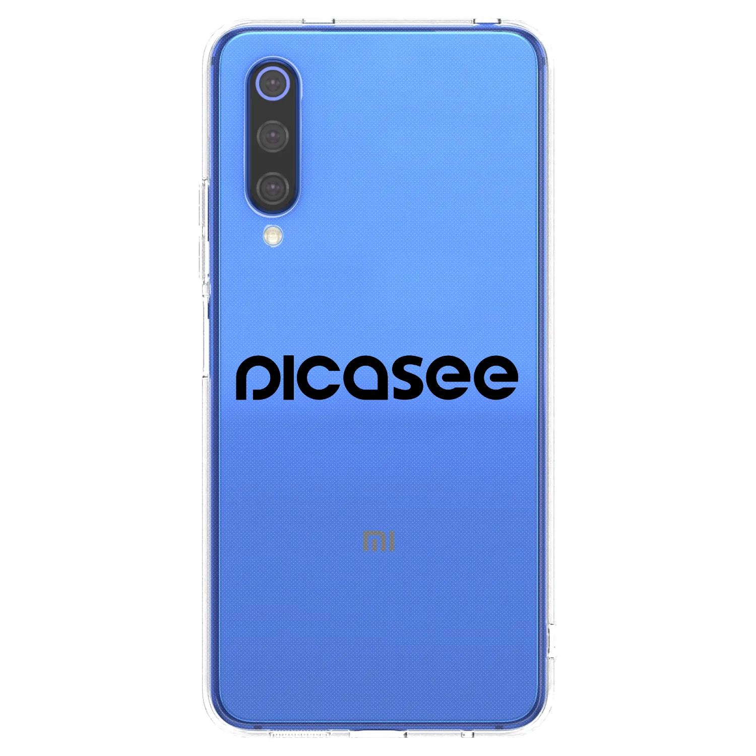 Picasee Xiaomi Mi 9 SE Hülle - Transparentes Silikon - Picasee - new logo - black