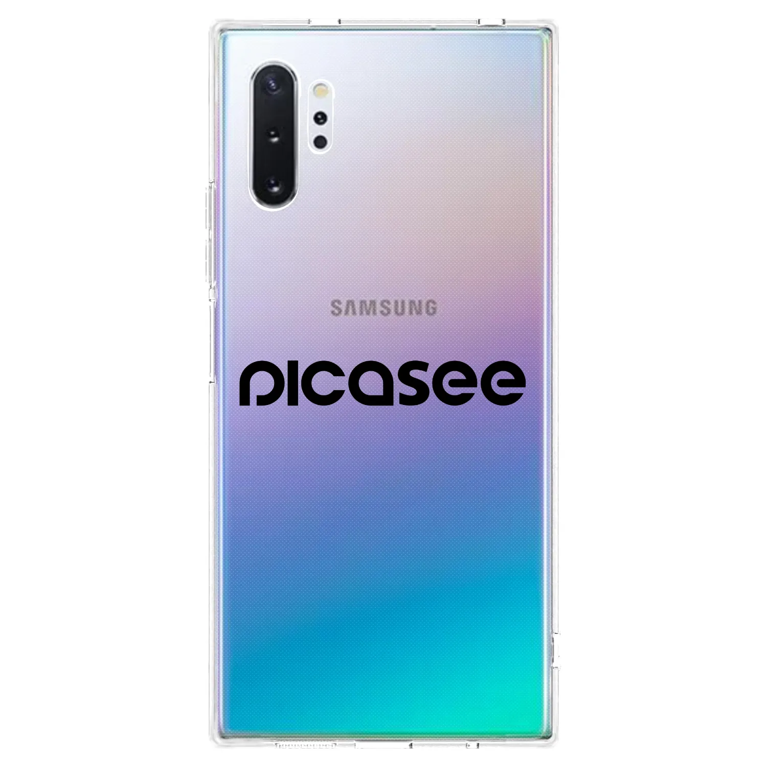Picasee Samsung Galaxy Note 10+ N975F Hülle - Transparentes Silikon - Picasee - new logo - black