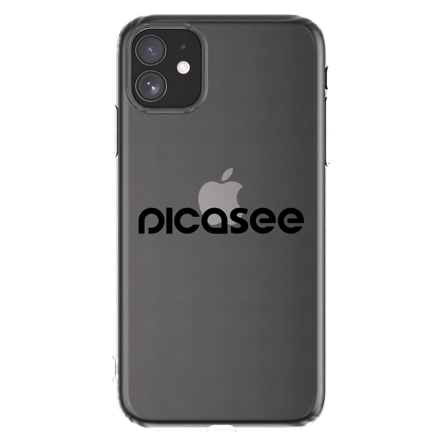 Picasee Apple iPhone 11 Hülle - Transparentes Silikon - Picasee - new logo - black