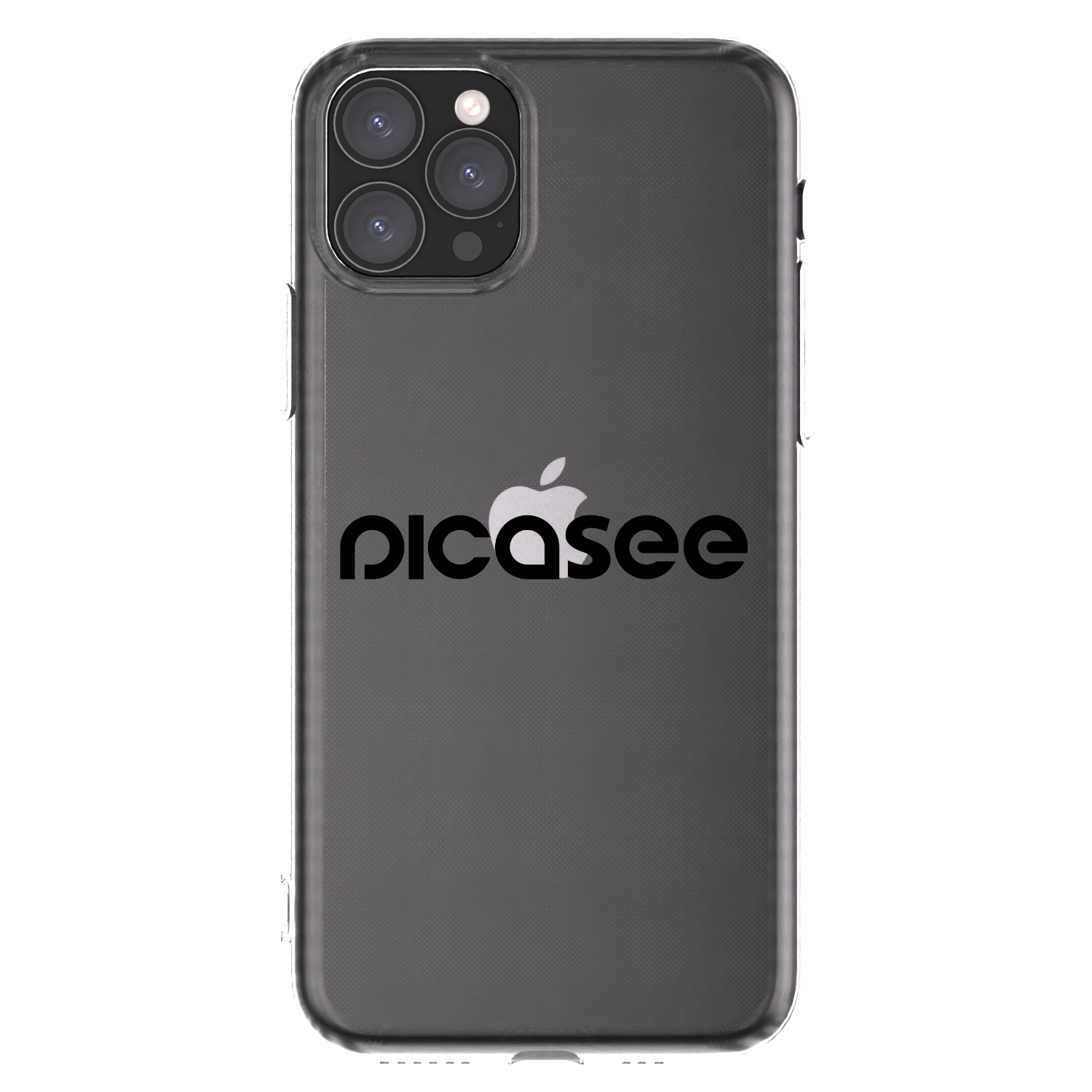 Picasee Apple iPhone 11 Pro Hülle - Transparentes Silikon - Picasee - new logo - black