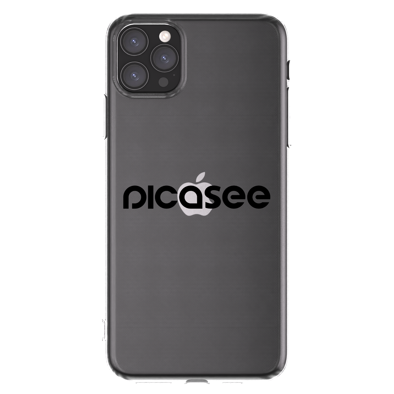 Picasee Apple iPhone 11 Pro Max Hülle - Transparentes Silikon - Picasee - new logo - black