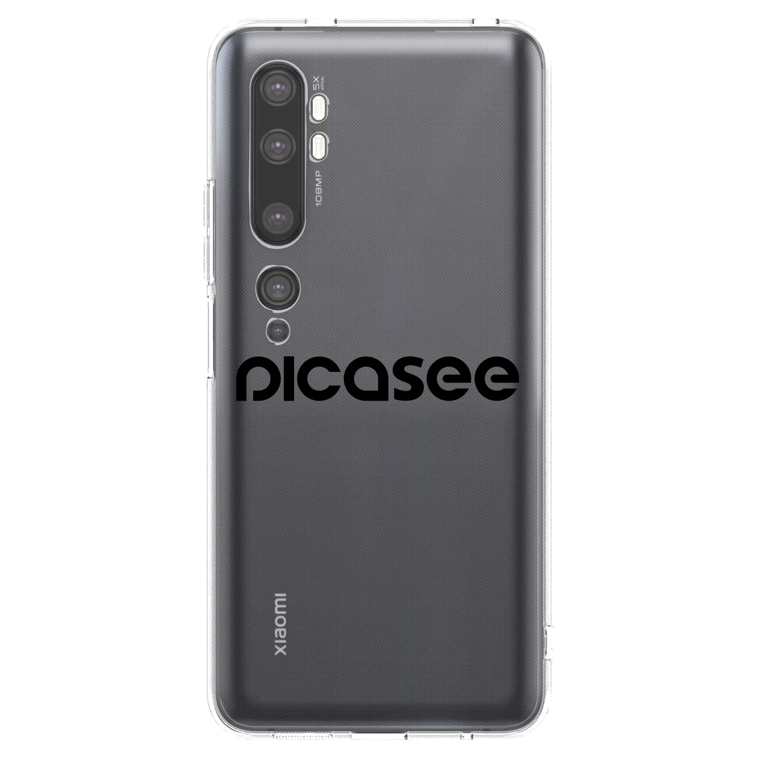 Picasee Xiaomi Mi Note 10 (Pro) Hülle - Transparentes Silikon - Picasee - new logo - black