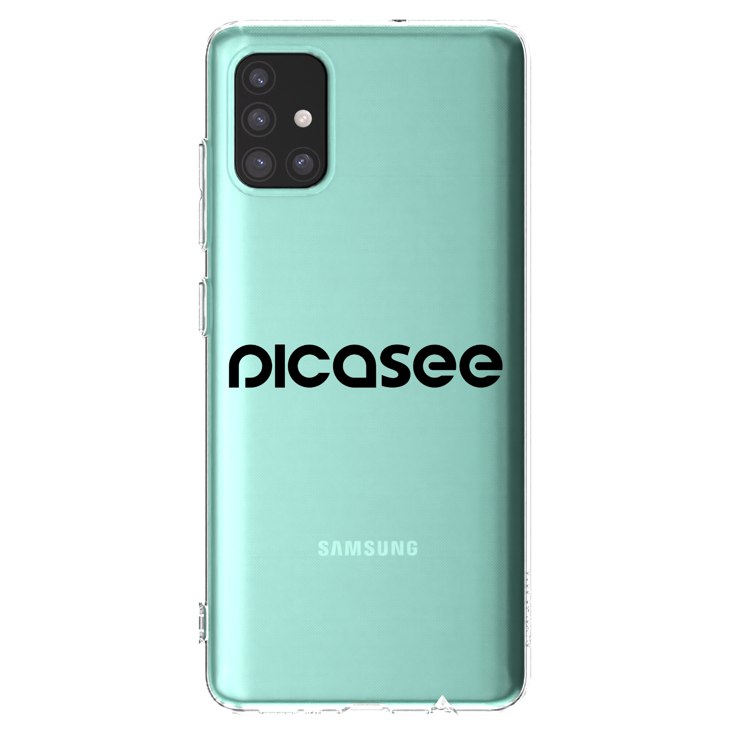 Picasee Samsung Galaxy A51 A515F Hülle - Transparentes Silikon - Picasee - new logo - black