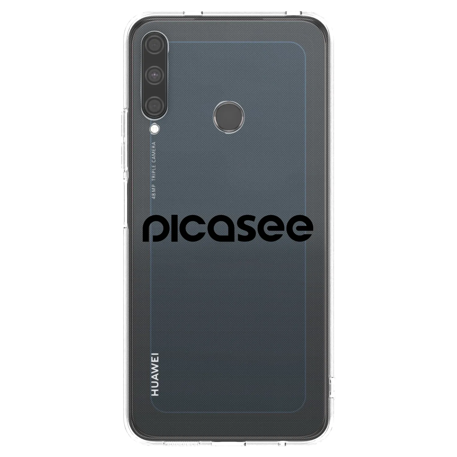 Picasee Huawei P40 Lite E Hülle - Transparentes Silikon - Picasee - new logo - black