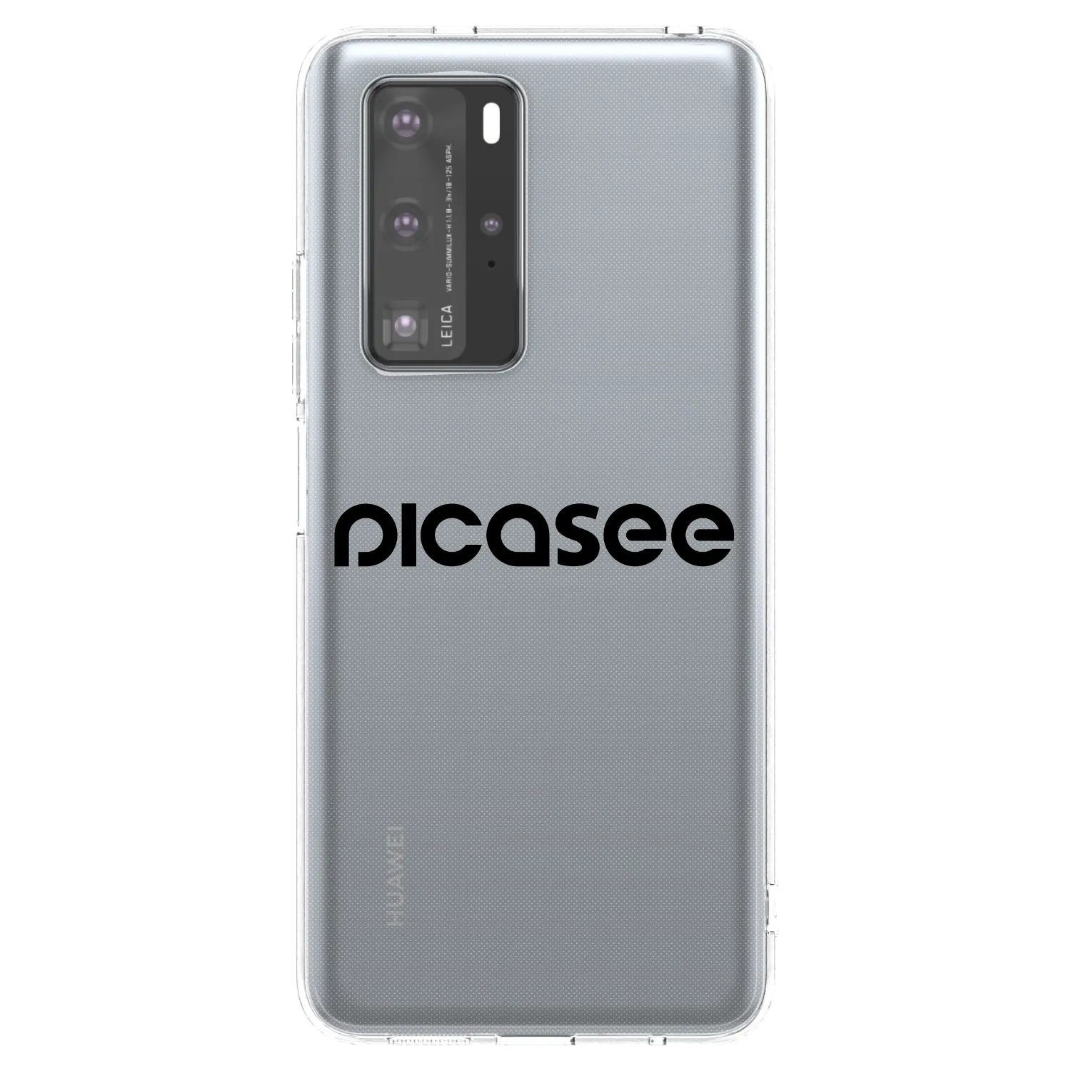 Picasee Huawei P40 Pro Hülle - Transparentes Silikon - Picasee - new logo - black