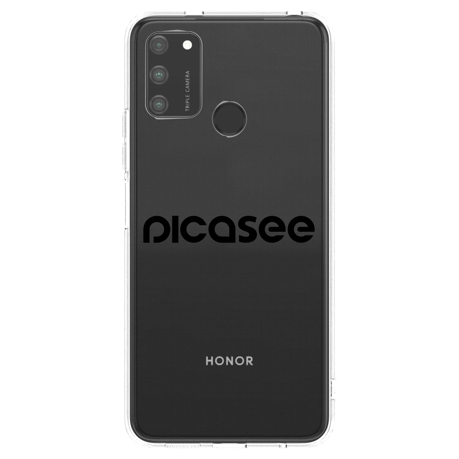 Picasee Honor 9A Hülle - Transparentes Silikon - Picasee - new logo - black