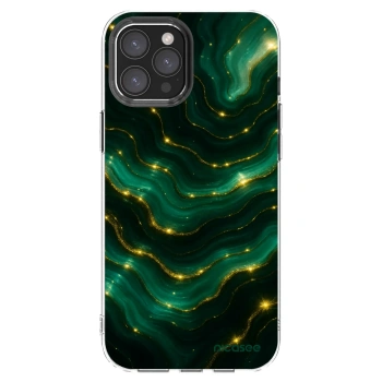 Picasee Apple iPhone 12 Pro Max Hülle - Transparentes Silikon - Emerald