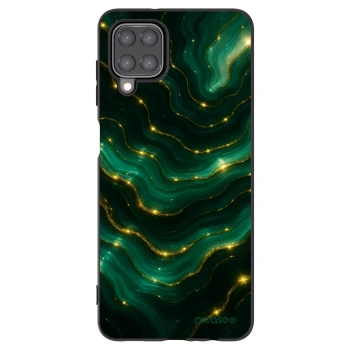 Picasee Samsung Galaxy A12 A125F Hülle - Schwarzes Silikon - Emerald