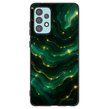 Picasee Samsung Galaxy A72 A725F Hülle - Schwarzes Silikon - Emerald