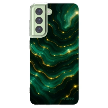 Picasee Samsung Galaxy S21 FE 5G Hülle - Transparentes Silikon - Emerald