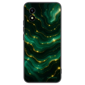 Picasee Vivo Y01 Hülle - Schwarzes Silikon - Emerald