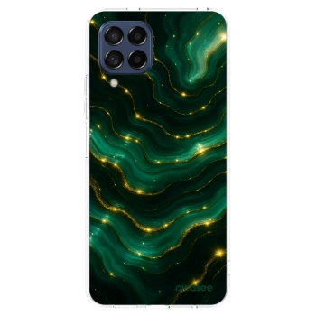 Picasee Samsung Galaxy M53 5G Hülle - Transparentes Silikon - Emerald