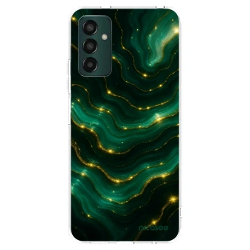 Picasee Samsung Galaxy M13 M135F Hülle - Transparentes Silikon - Emerald