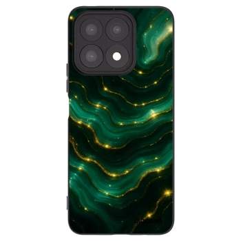 Picasee Honor X8a Hülle - Schwarzes Silikon - Emerald