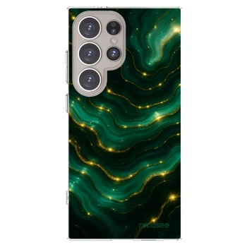 Picasee Samsung Galaxy S24 Ultra S928B 5G Hülle - Transparentes Silikon - Emerald