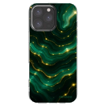Picasee Apple iPhone 16 Pro Max Hülle - Transparentes Silikon - Emerald