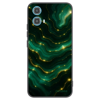 Picasee Motorola Moto G34 5G Hülle - Schwarzes Silikon - Emerald