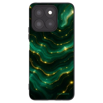 Picasee Honor X8c Hülle - Schwarzes Silikon - Emerald