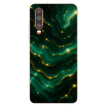 Picasee Huawei P30 Hülle - Transparentes Silikon - Emerald