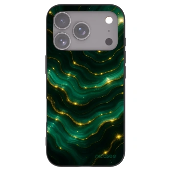 Picasee Apple iPhone 17 Pro Hülle - Schwarzes Silikon - Emerald