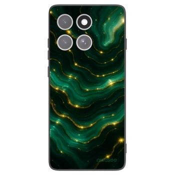 Picasee Motorola Edge 60 Fusion Hülle - Schwarzes Silikon - Emerald