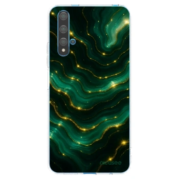 Picasee Huawei Nova 5T Hülle - Transparentes Silikon - Emerald