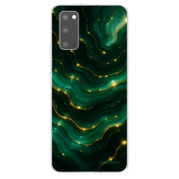 Picasee Samsung Galaxy S20 G980F Hülle - Transparentes Silikon - Emerald