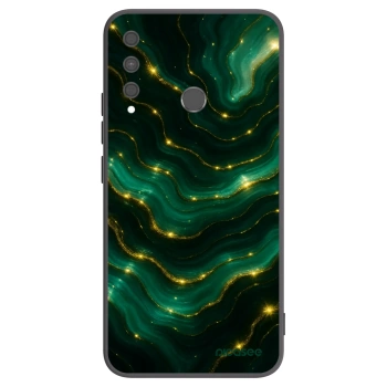 Picasee Huawei P40 Lite E Hülle - Schwarzes Silikon - Emerald