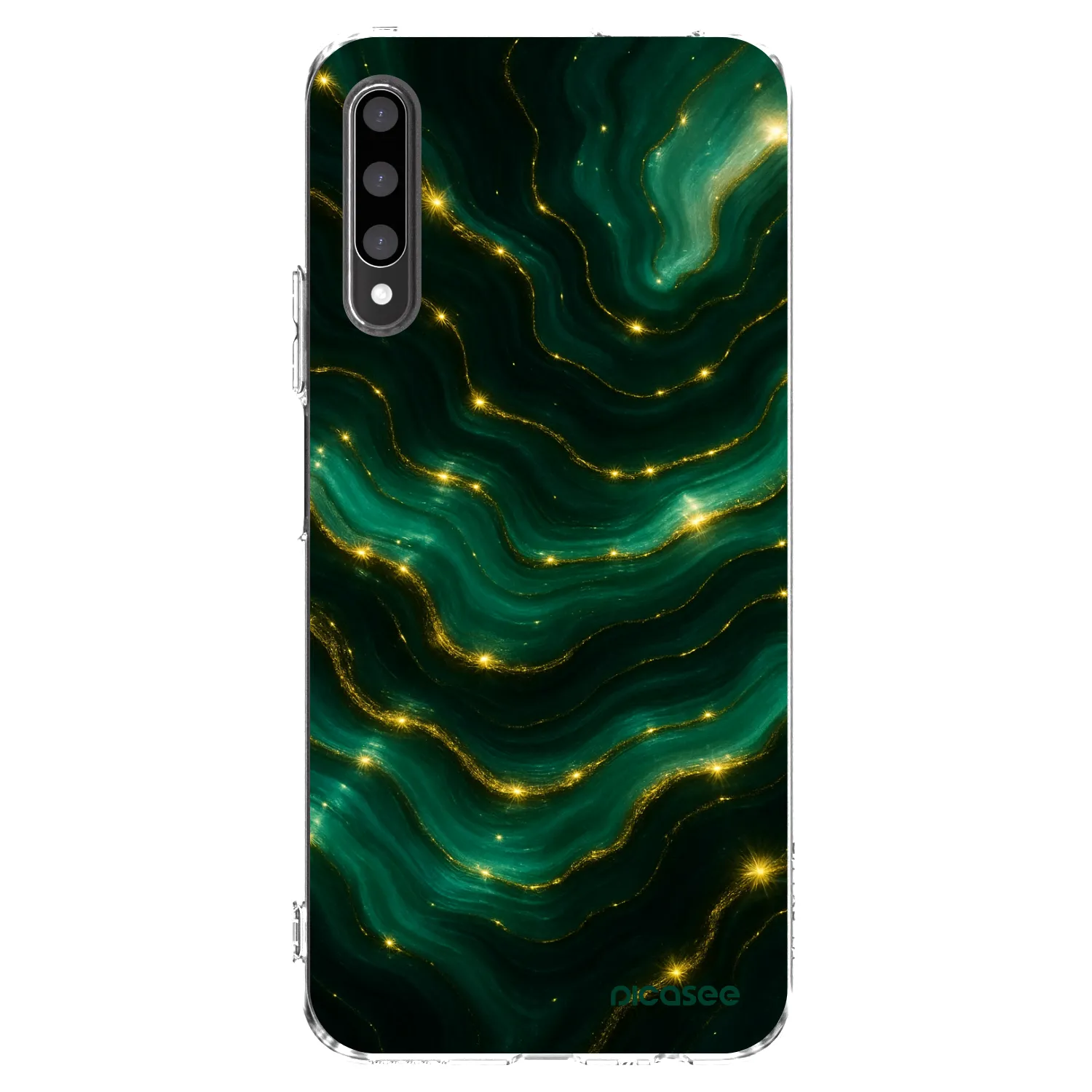 Picasee Honor 9X Pro Hülle - Transparentes Silikon - Emerald