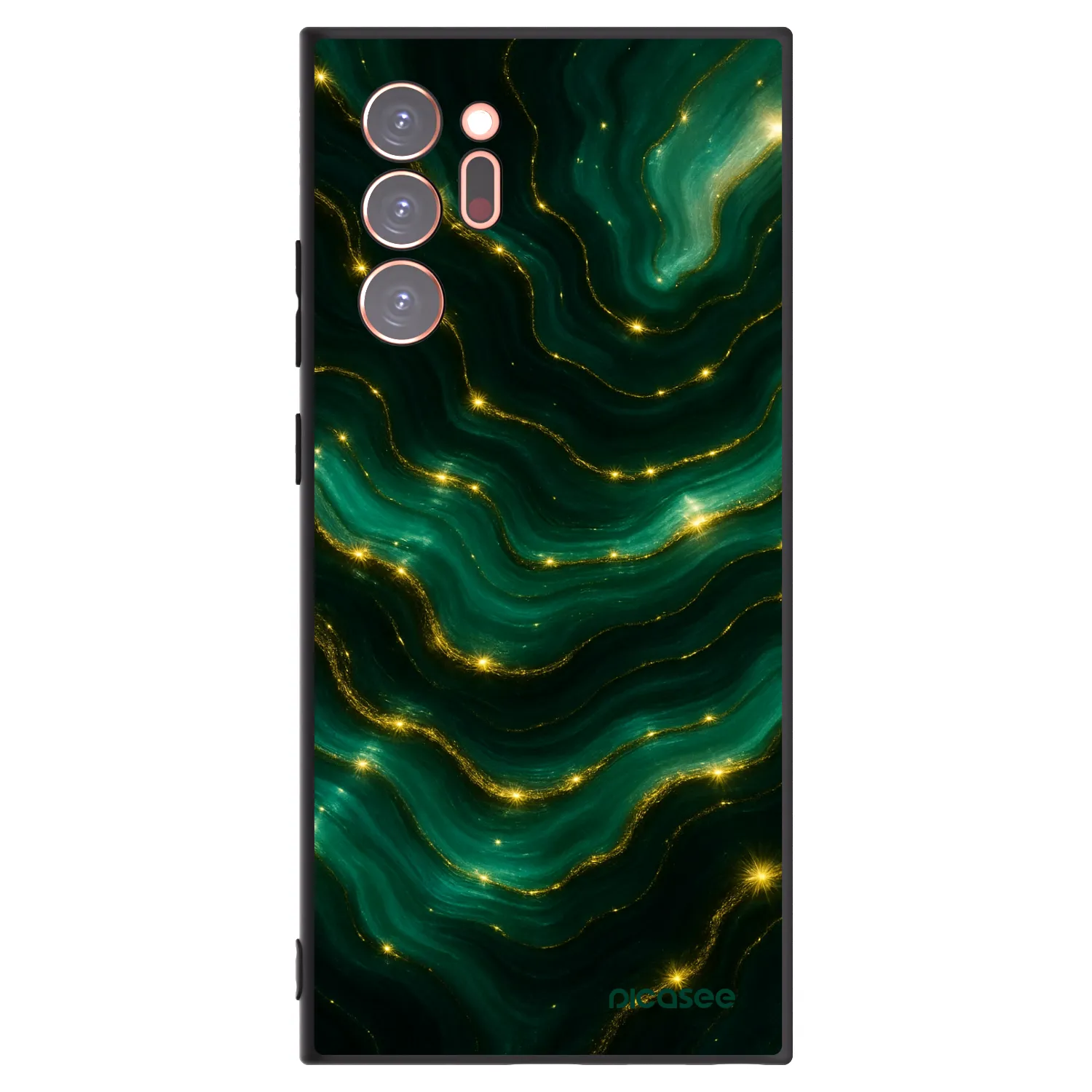 Picasee Samsung Galaxy Note 20 Ultra Hülle - Schwarzes Silikon - Emerald