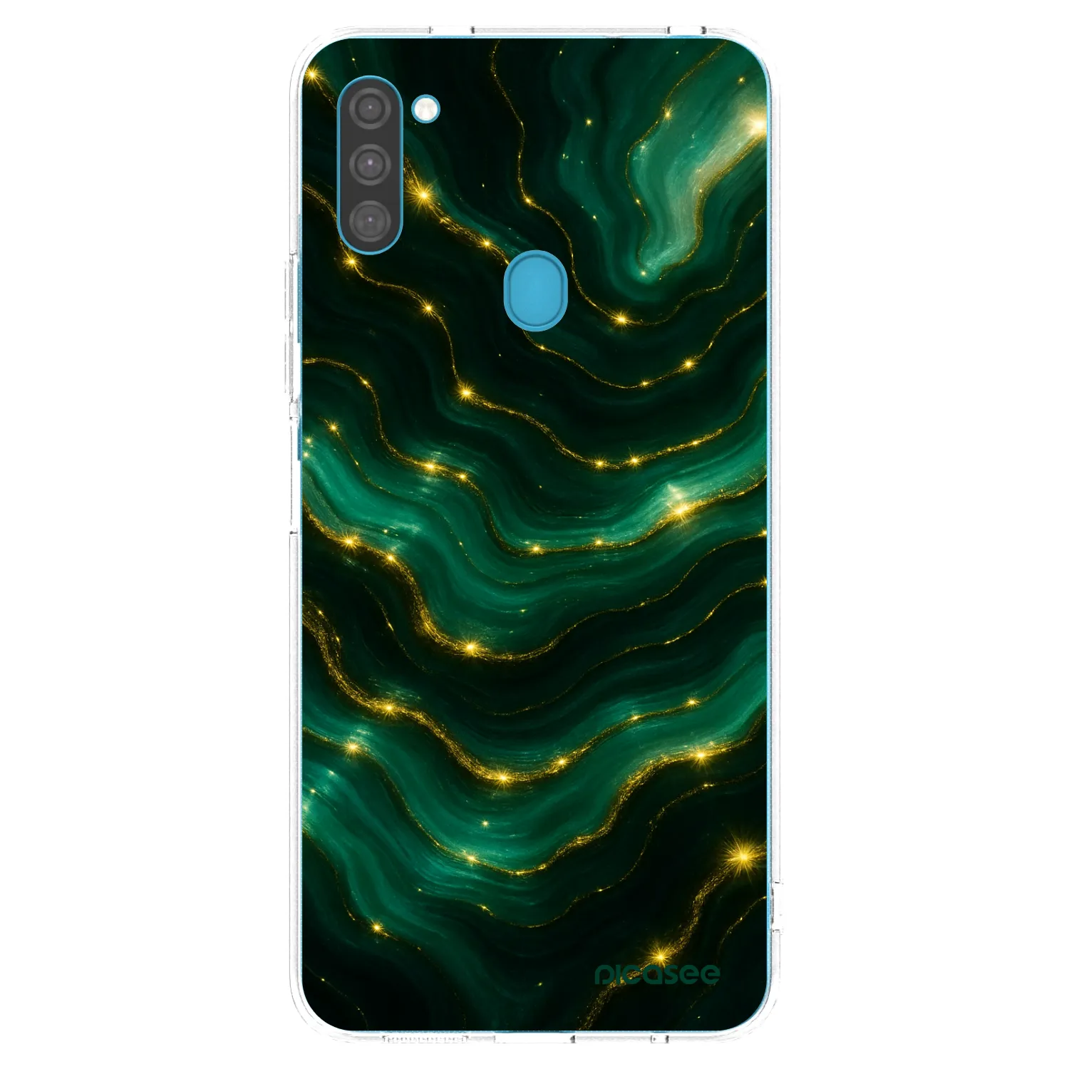 Picasee Samsung Galaxy M11 Hülle - Transparentes Silikon - Emerald