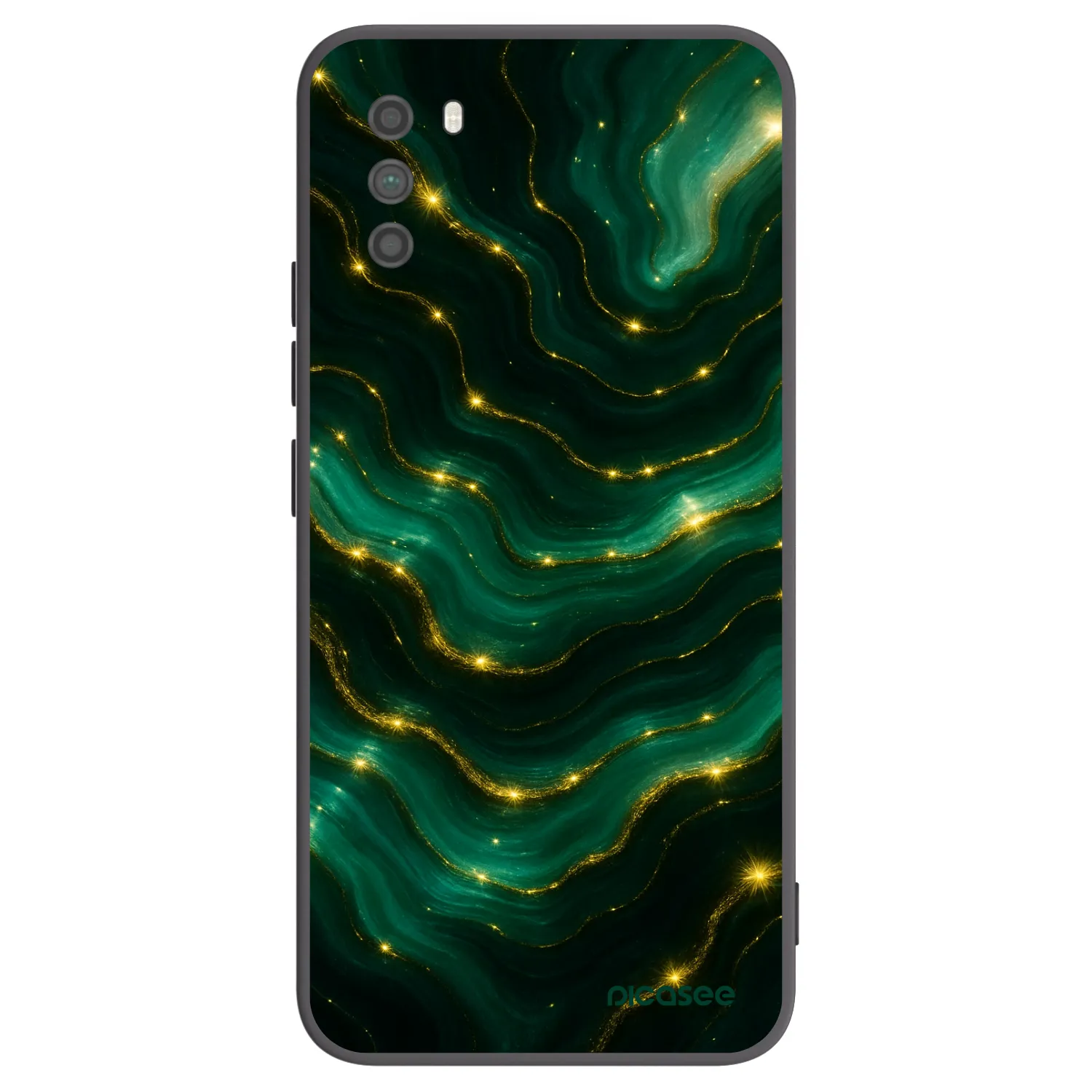 Picasee Xiaomi Poco M3 Hülle - Schwarzes Silikon - Emerald