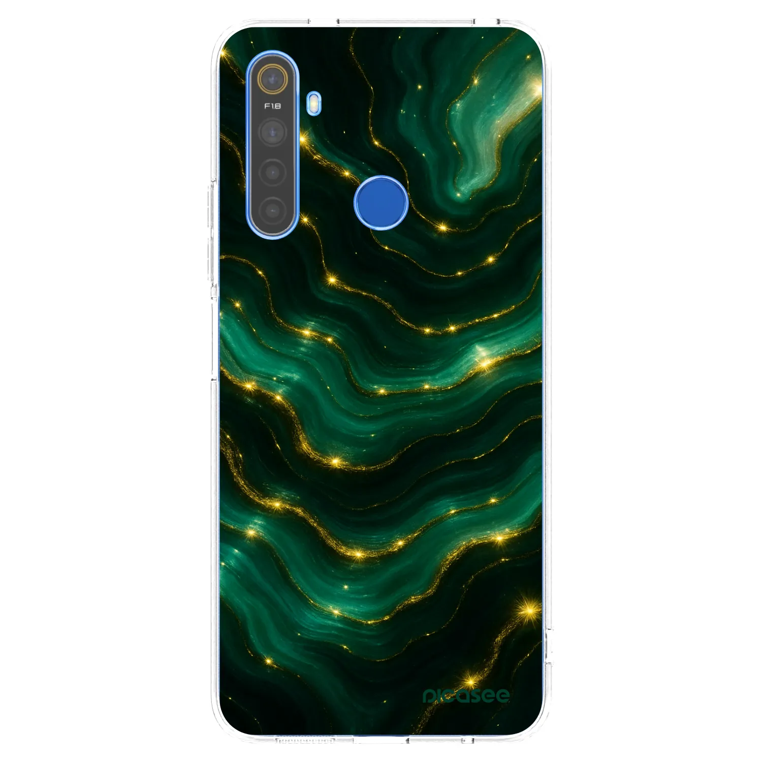 Picasee Realme 5 Hülle - Transparentes Silikon - Emerald