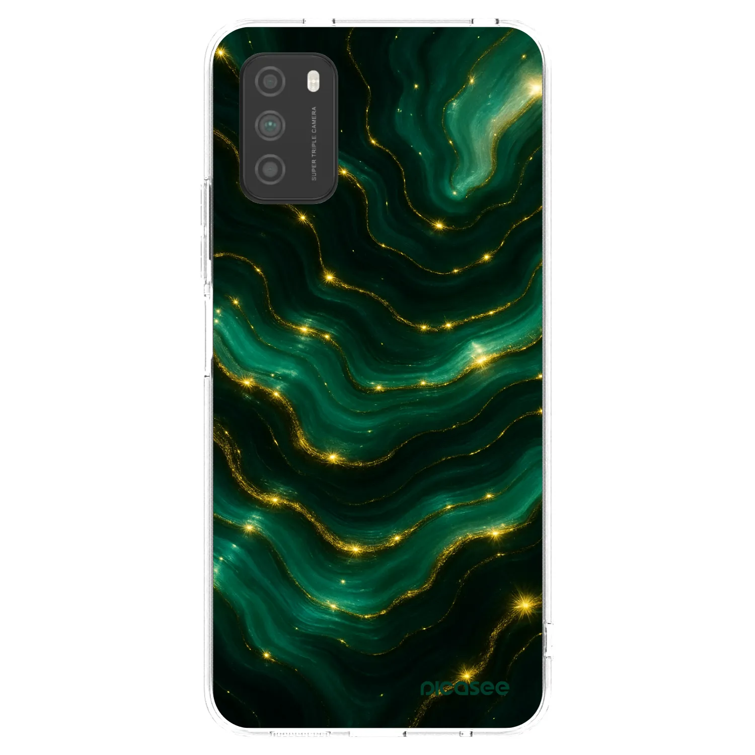 Picasee Xiaomi Poco M3 Hülle - Transparentes Silikon - Emerald