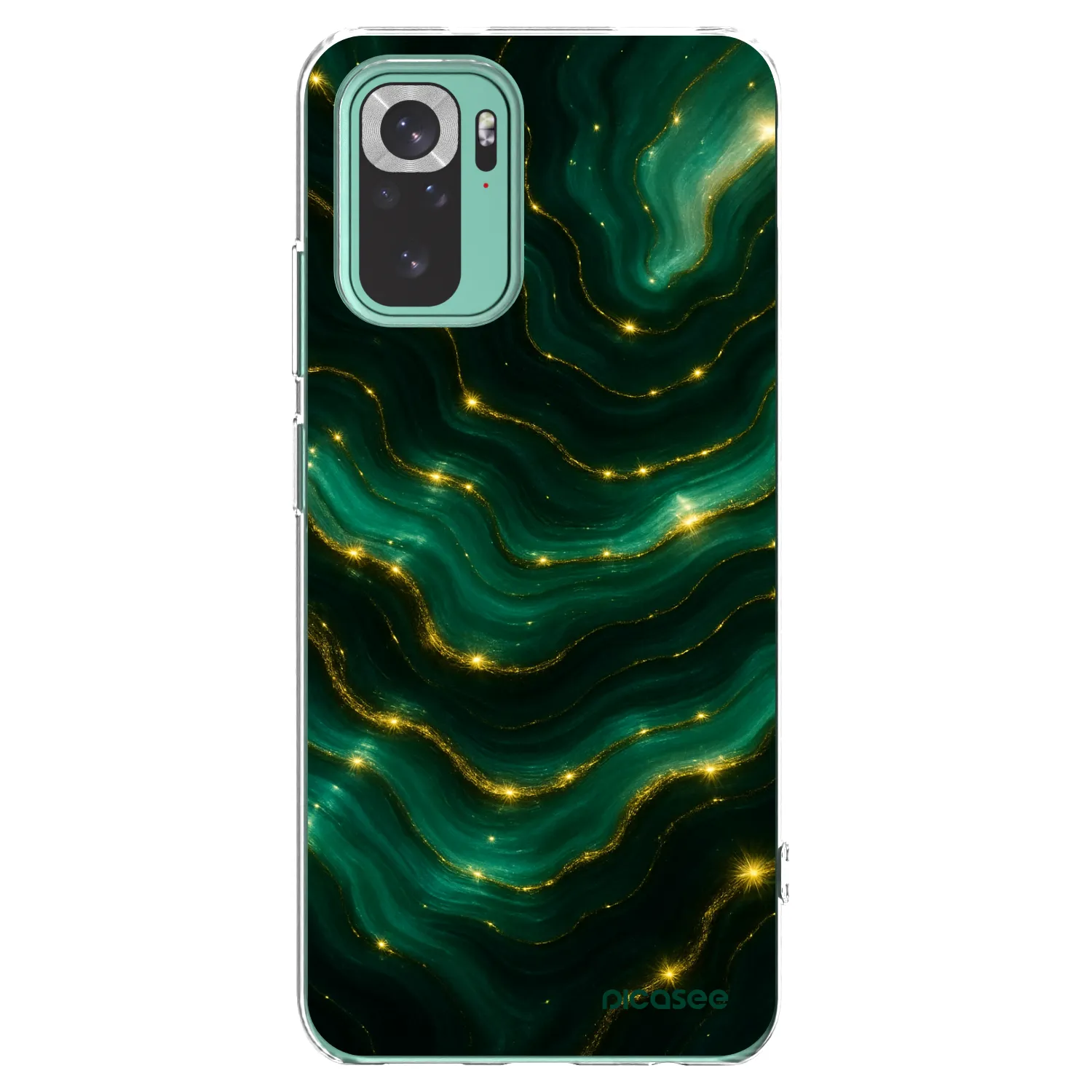Picasee Xiaomi Redmi Note 10 Pro Hülle - Transparentes Silikon - Emerald