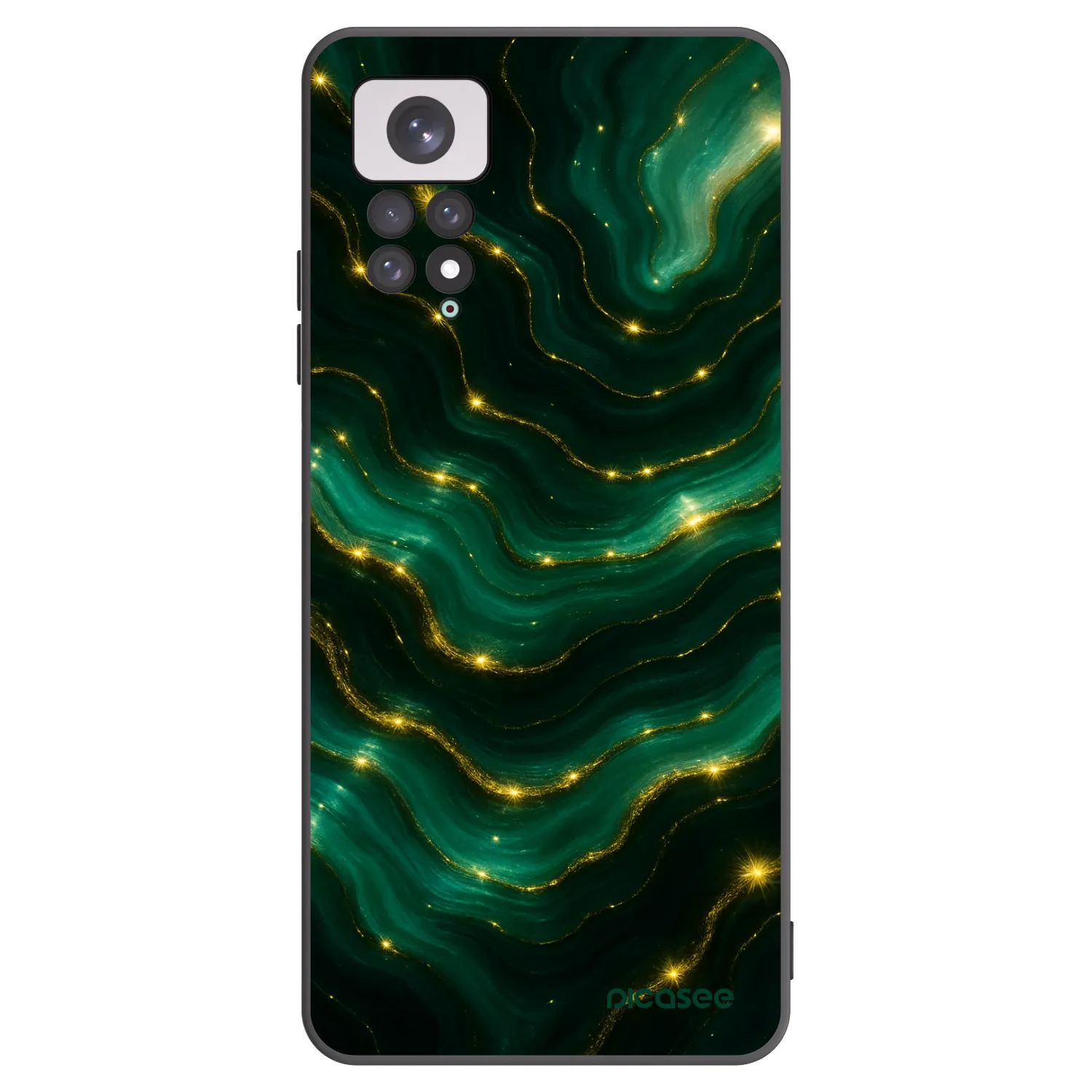 Picasee Xiaomi Redmi Note 11 Hülle - Schwarzes Silikon - Emerald