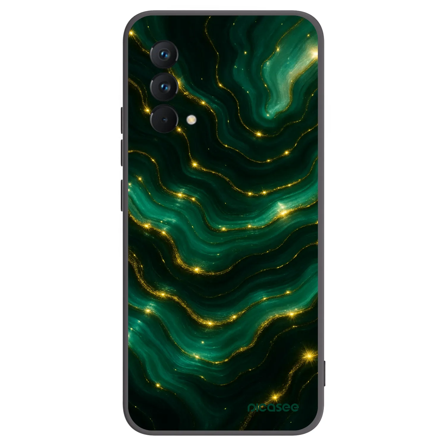 Picasee Realme GT Master Edition 5G Hülle - Schwarzes Silikon - Emerald
