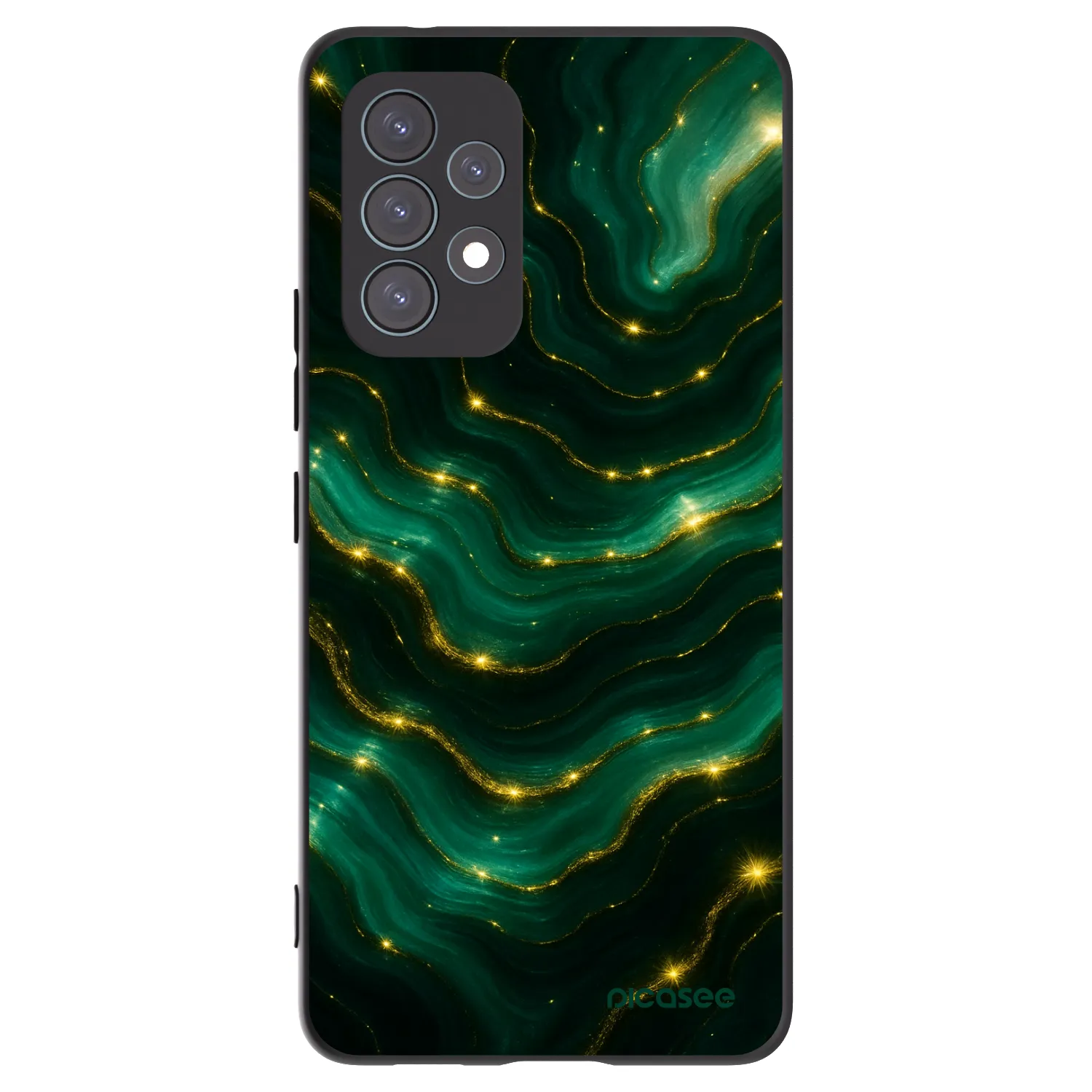 Picasee Samsung Galaxy A53 5G A536 Hülle - Schwarzes Silikon - Emerald