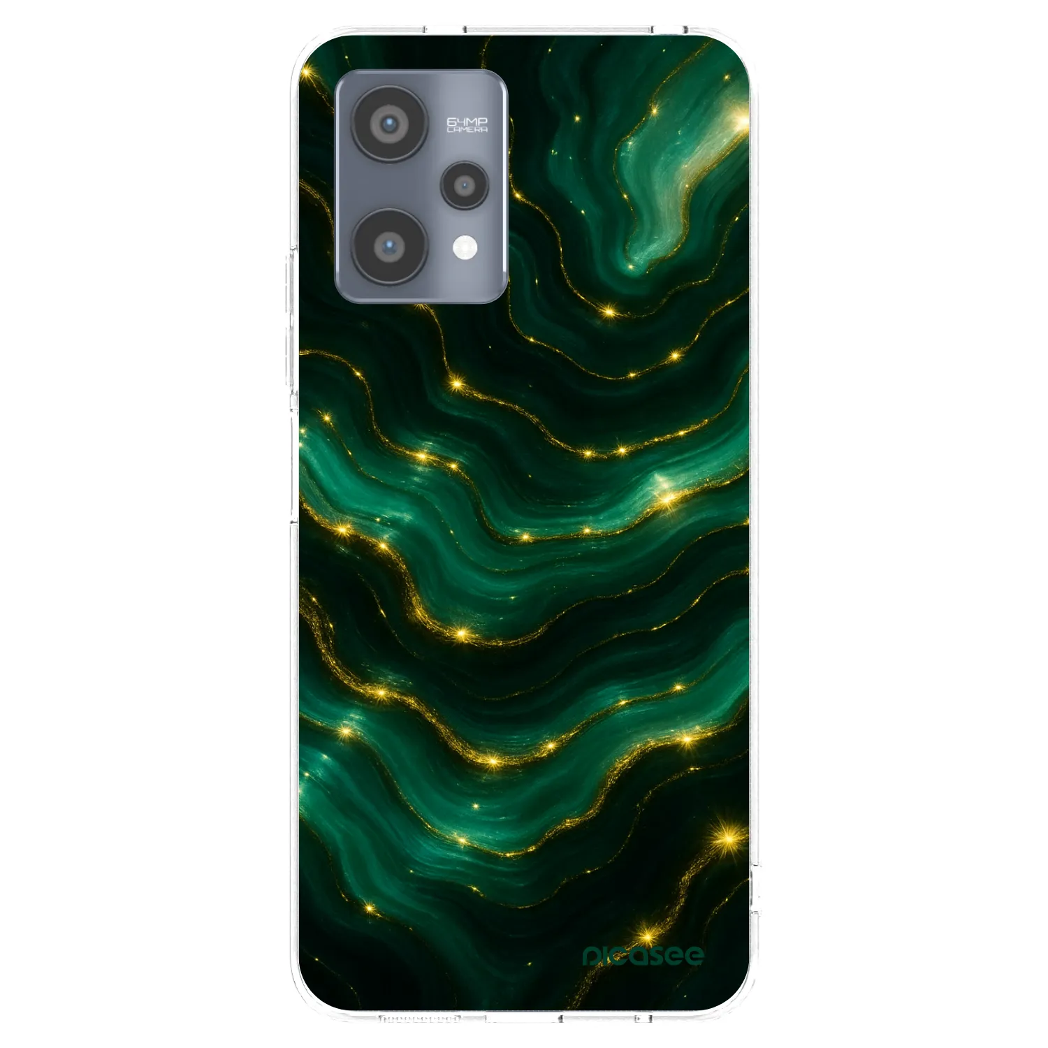 Picasee Realme 9 Pro 5G Hülle - Transparentes Silikon - Emerald
