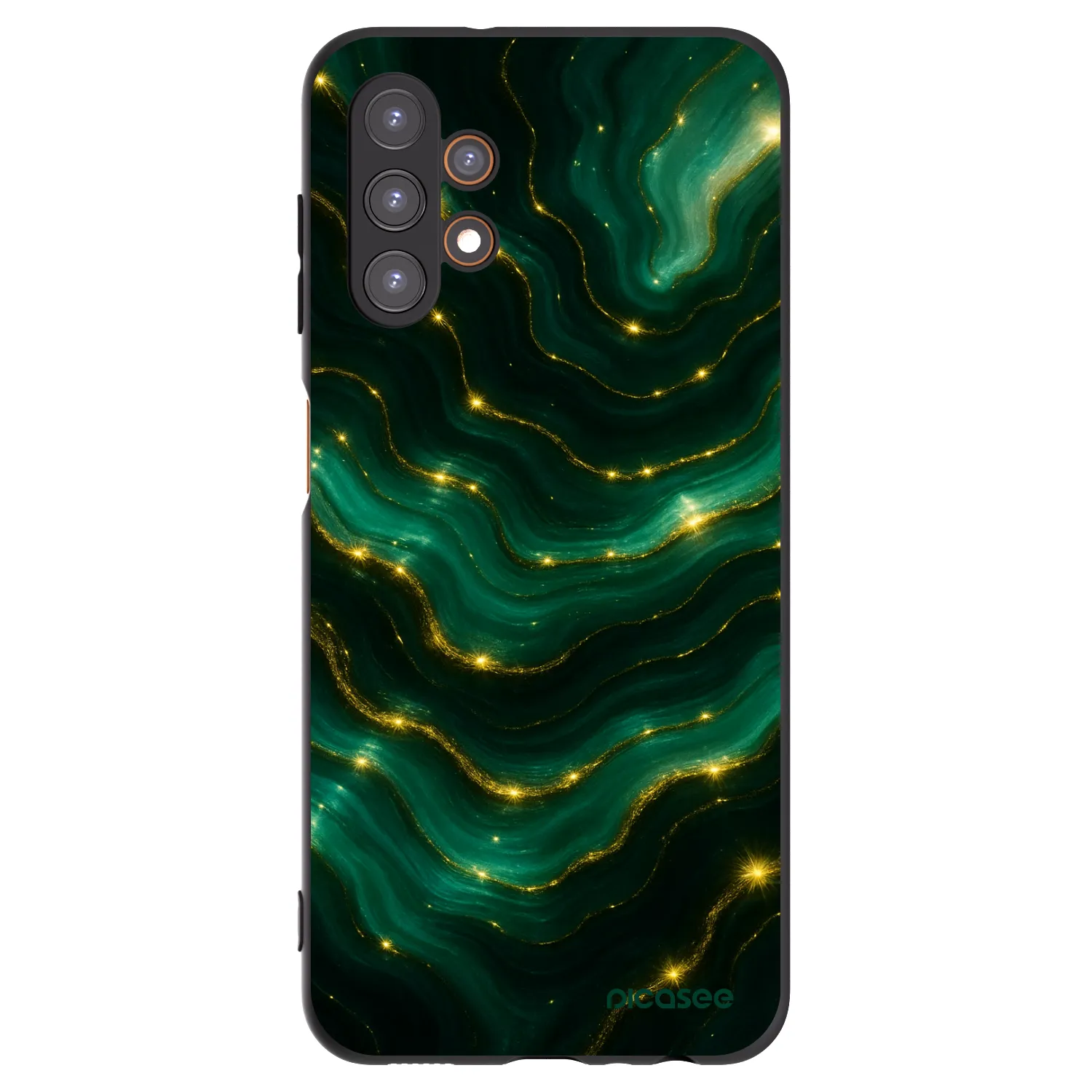 Picasee Samsung Galaxy A13 4G A135 Hülle - Schwarzes Silikon - Emerald